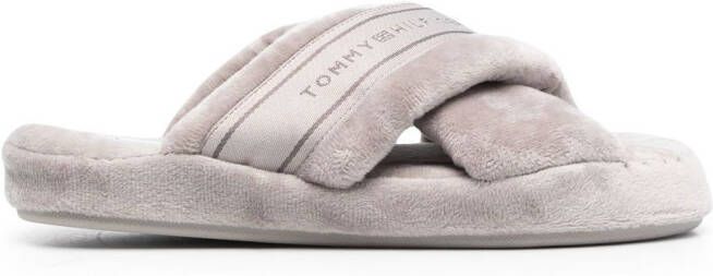 Tommy Hilfiger Slippers met logoprint Grijs