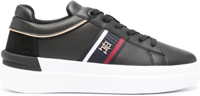 Tommy Hilfiger Sneakers met logoplakkaat Zwart