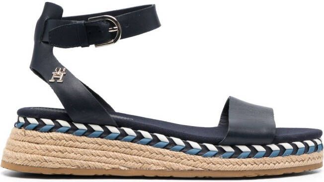 Tommy Hilfiger Leren espadrilles Blauw