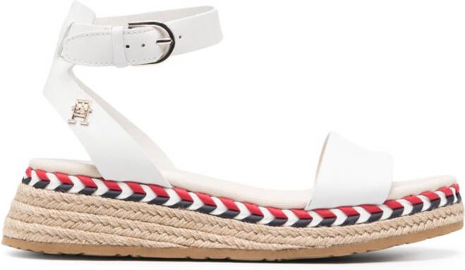 Tommy Hilfiger Leren sandalen met bandje Wit