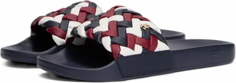 Tommy Hilfiger braided slides Blauw - Foto 5