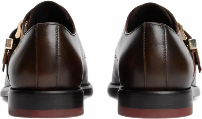 Tommy Hilfiger Leren derby schoenen met gespsluiting Bruin - Foto 3