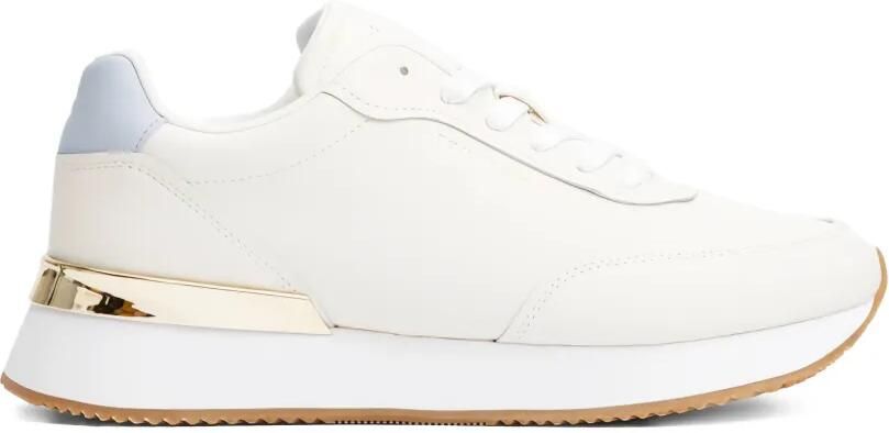 Tommy Hilfiger Cleat sneakers met amandelvormige neus Beige