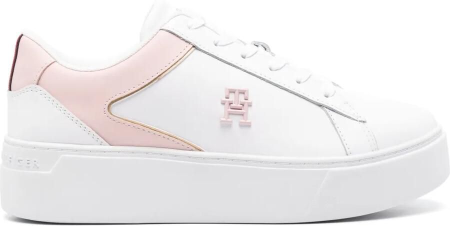 Tommy Hilfiger Court 45 sneakers met plateauzool Wit