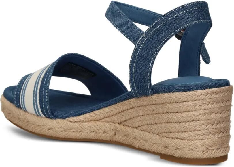 Tommy Hilfiger Espadrilles met sleehak en logoband Blauw - Foto 3