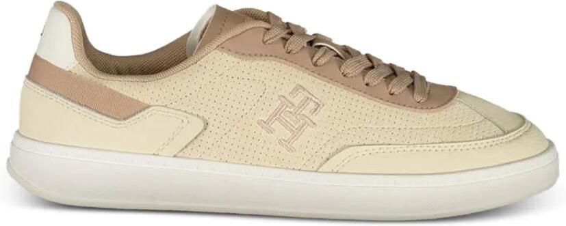 Tommy Hilfiger Geperforeerde sneakers met geborduurd logo Beige