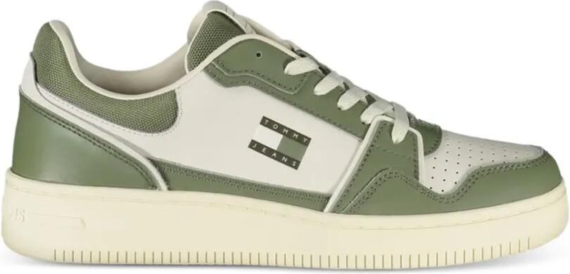 Tommy Hilfiger Geperforeerde sneakers met vlakken Groen