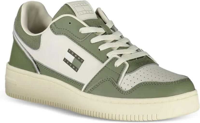 Tommy Hilfiger Geperforeerde sneakers met vlakken Groen - Foto 3