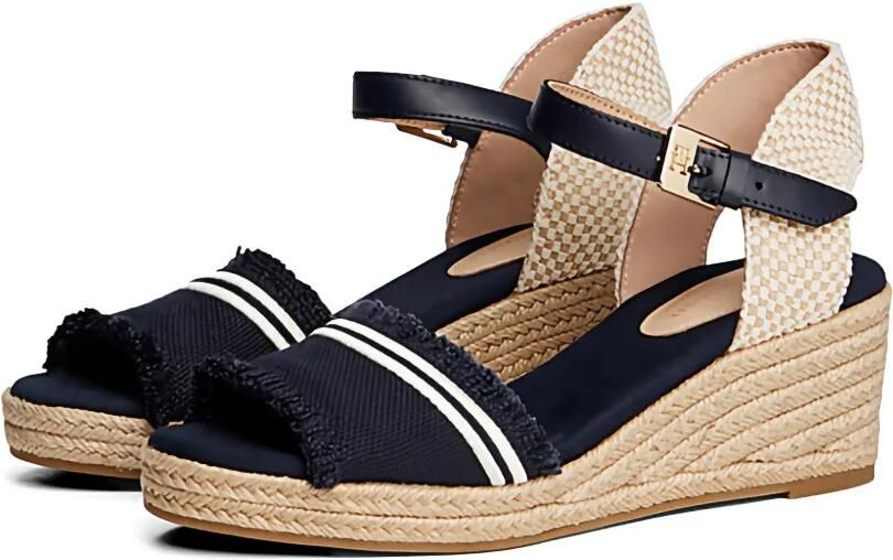 Tommy Hilfiger Gerafelde espadrilles Blauw - Foto 5