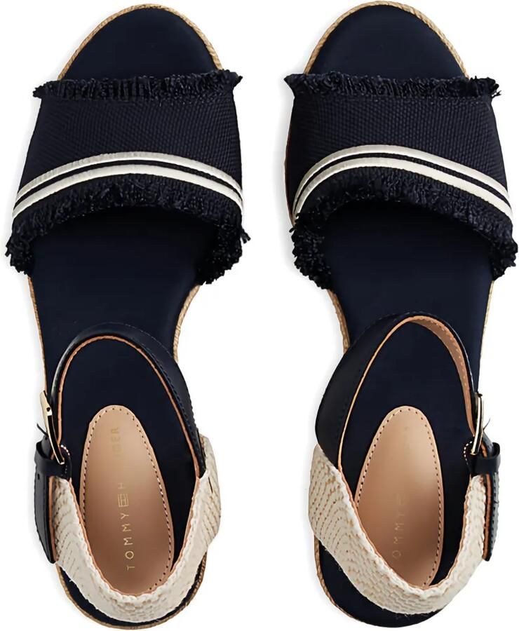 Tommy Hilfiger Gerafelde espadrilles Blauw - Foto 3