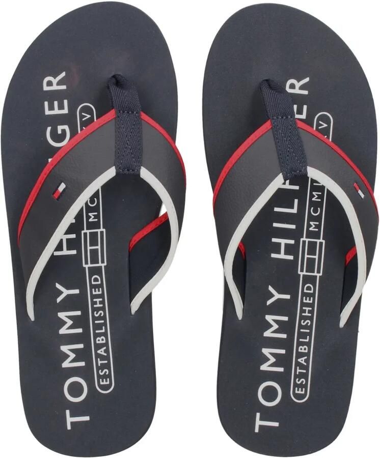 Tommy Hilfiger Gestreepte slippers Blauw