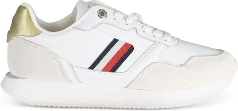 Tommy Hilfiger Global Stripes sneakers met vlakken Wit