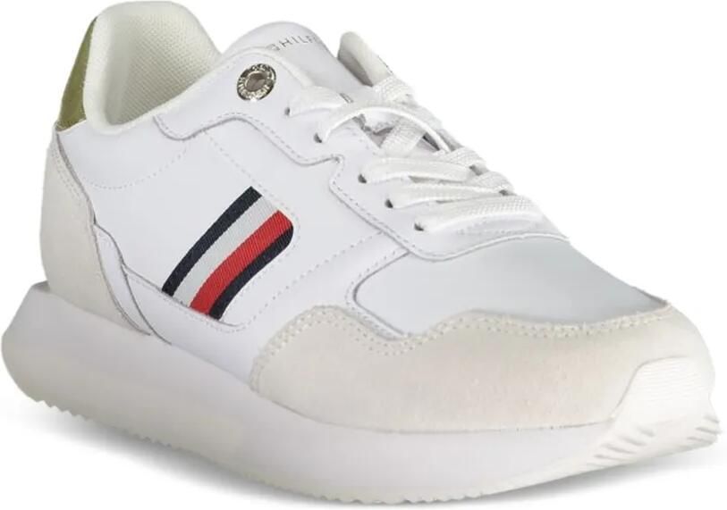 Tommy Hilfiger Global Stripes sneakers met vlakken Wit - Foto 3