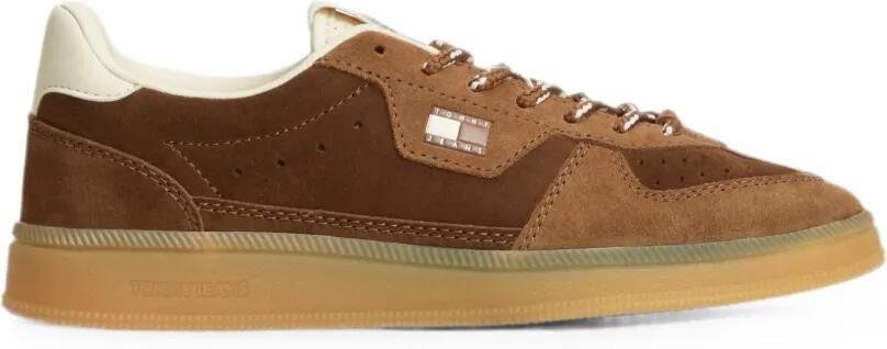 Tommy Hilfiger Greenwich sneakers met logo-patch en vlakken Bruin