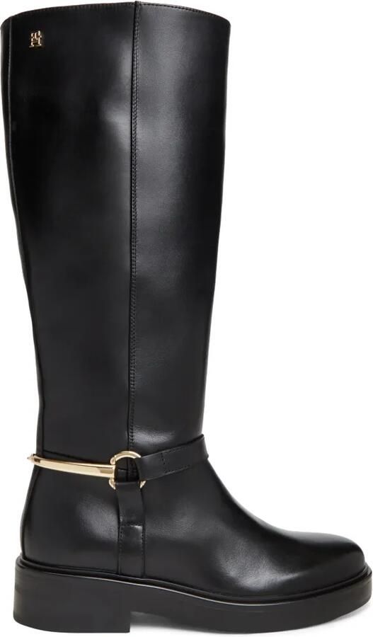 Tommy Hilfiger Knielaarzen met horsebit-detail Zwart