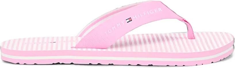 Tommy Hilfiger Ithaca gestreepte teenslippers Roze
