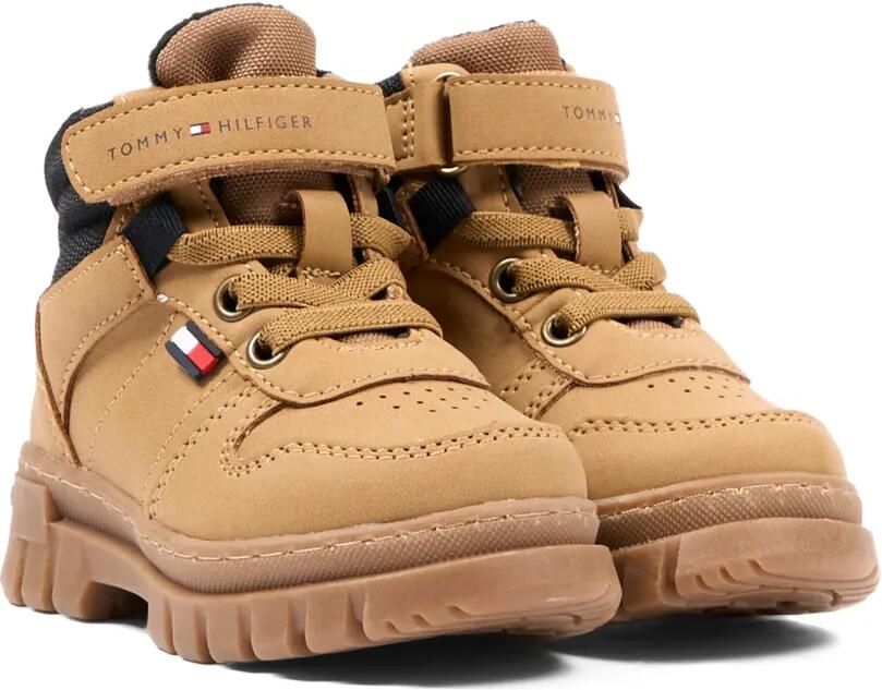 Tommy Hilfiger Junior Enkellaarzen met klittenband Beige