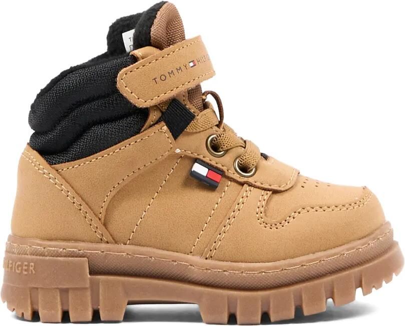Tommy Hilfiger Junior Enkellaarzen met klittenband Beige