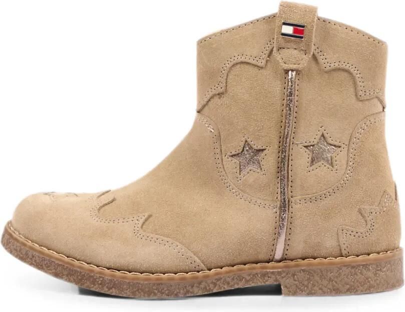 Tommy Hilfiger Junior Enkellaarzen met ster-patchwork Beige - Foto 4