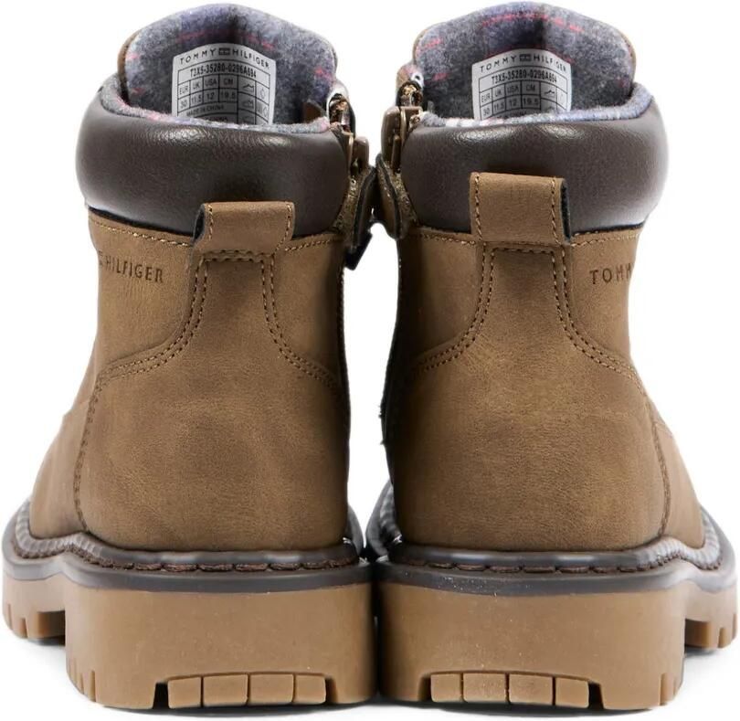 Tommy Hilfiger Junior Enkellaarzen met veters Bruin - Foto 2