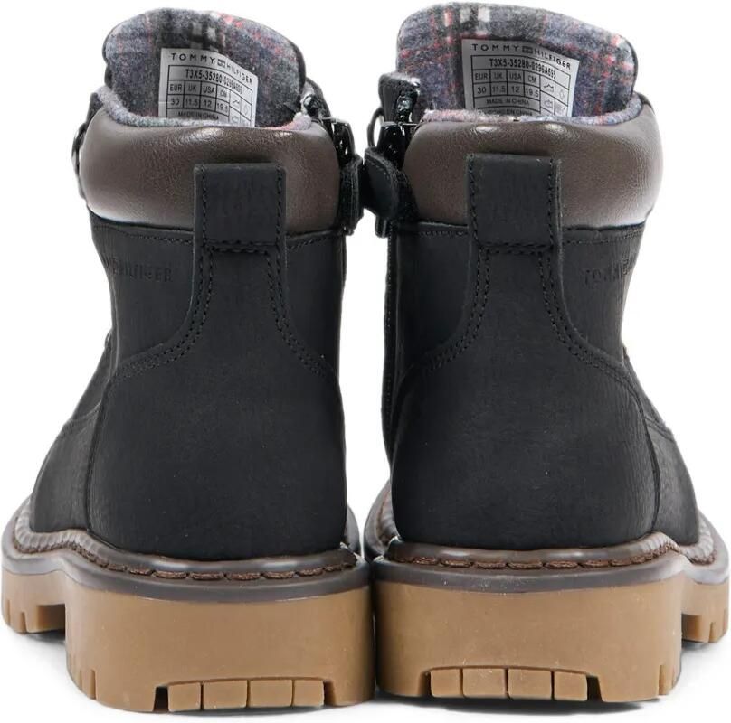 Tommy Hilfiger Junior Enkellaarzen met veters Zwart - Foto 3