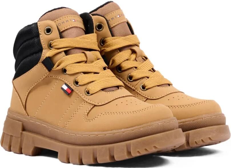 Tommy Hilfiger Junior Leren veterlaarzen Bruin - Foto 4