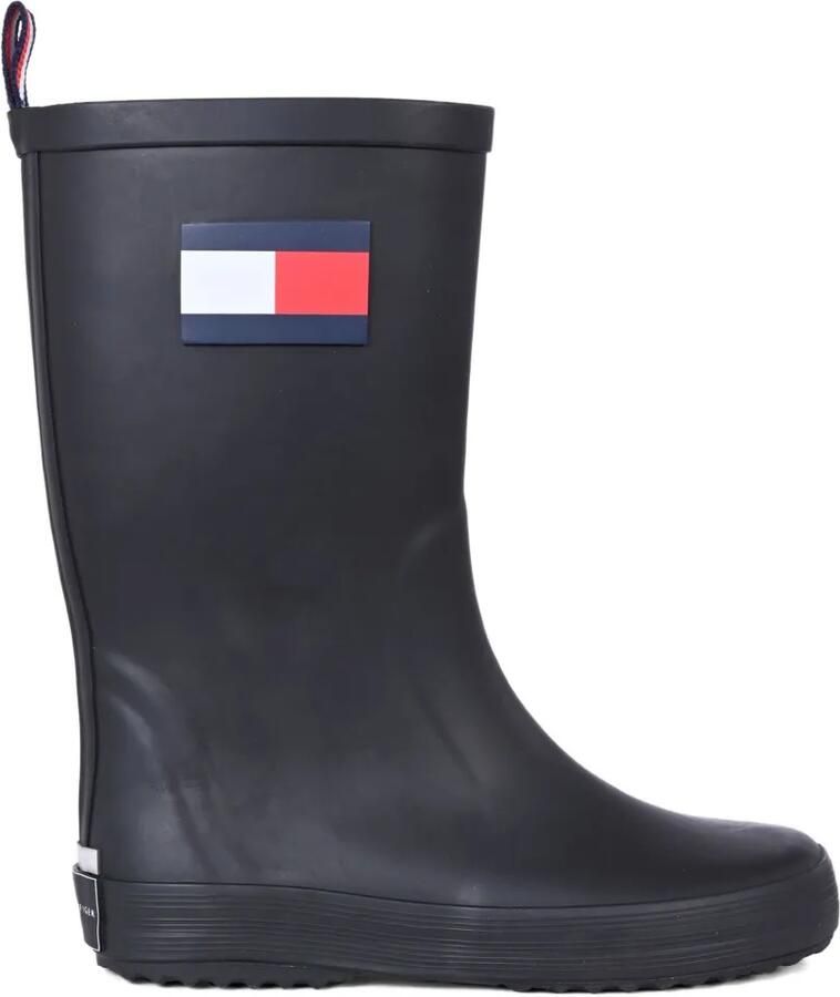 Tommy Hilfiger Junior Regenlaarzen met vlagdetail Zwart