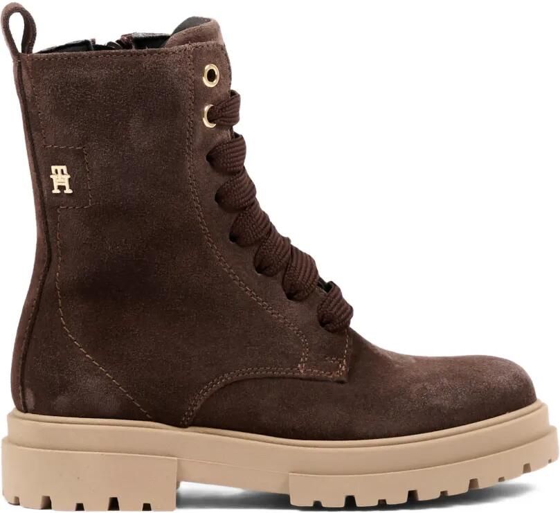 Tommy Hilfiger Junior Suède veterlaarzen Bruin - Foto 4