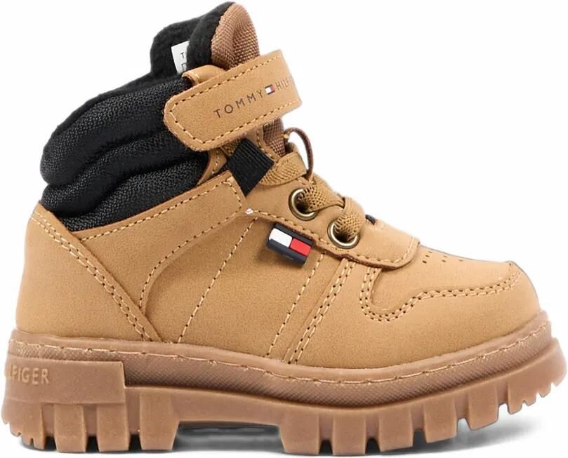 Tommy Hilfiger Junior Enkellaarzen met klittenband Beige - Foto 3
