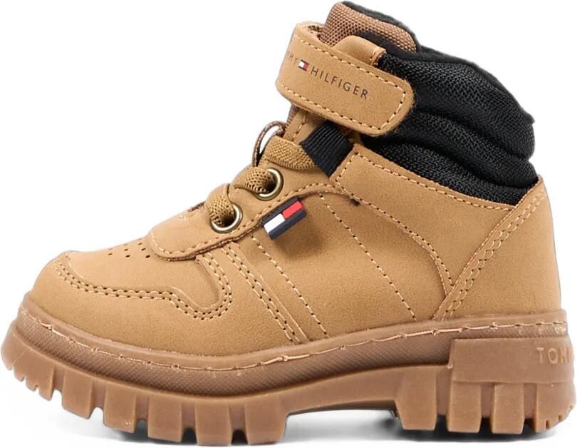 Tommy Hilfiger Junior Enkellaarzen met klittenband Beige - Foto 4