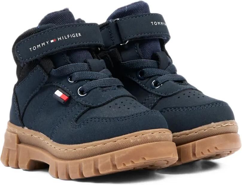 Tommy Hilfiger Junior Enkellaarzen met klittenband Blauw