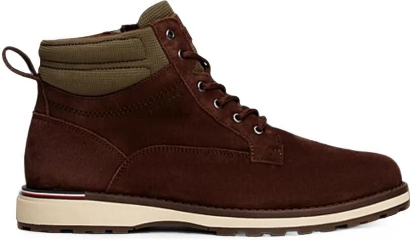 Tommy Hilfiger lace-up suede boots Bruin