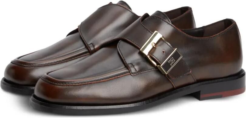 Tommy Hilfiger Leren derby schoenen met gespsluiting Bruin - Foto 2