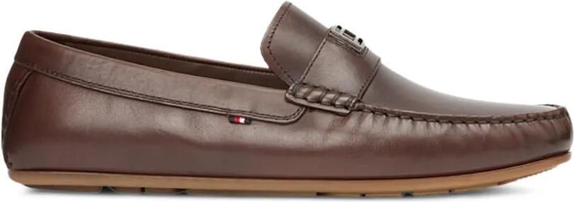 Tommy Hilfiger Leren loafers Bruin