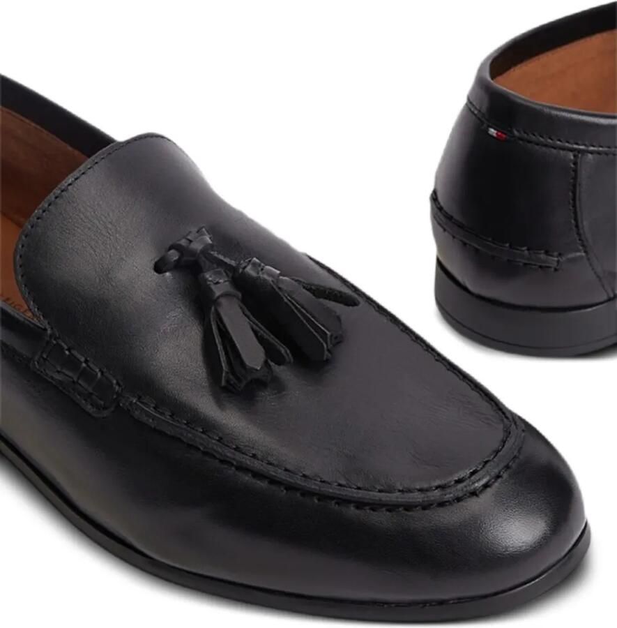 Tommy Hilfiger Leren loafers met kwastje Zwart - Foto 2