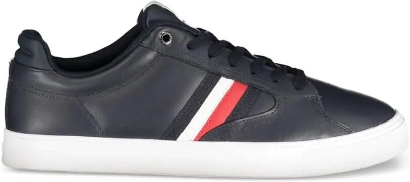 Tommy Hilfiger Leren sneakers Blauw