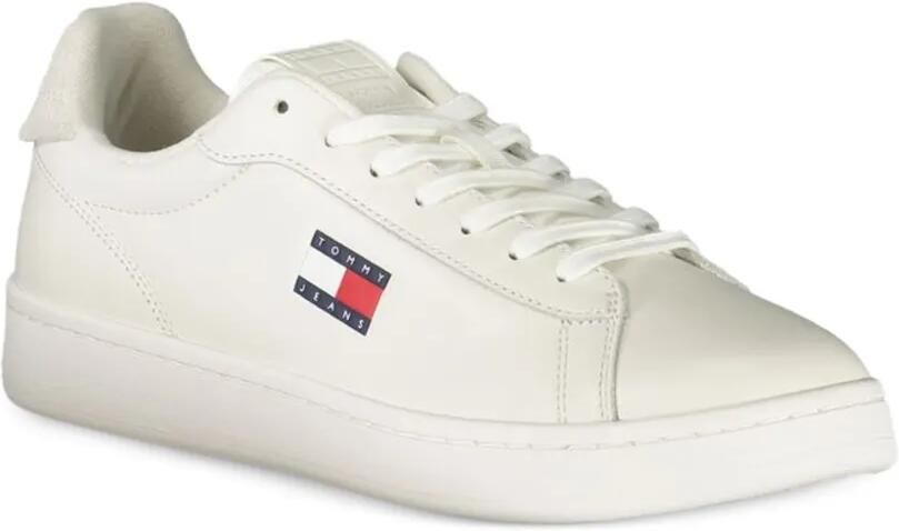 Tommy Hilfiger Leren sneakers met logopatch Beige - Foto 3