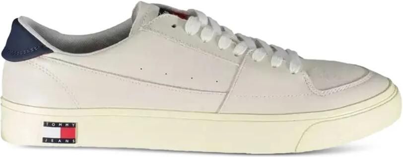Tommy Hilfiger Leren sneakers met logopatch Beige