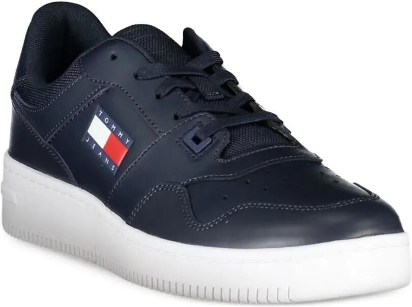 Tommy Hilfiger Leren sneakers met logopatch Blauw - Foto 2