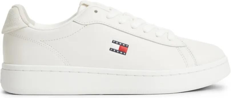 Tommy Hilfiger Leren sneakers met logopatch Wit
