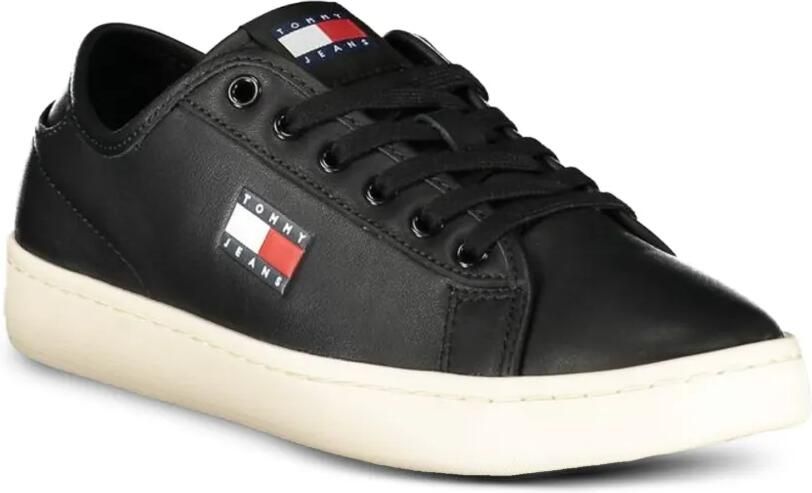 Tommy Hilfiger Leren sneakers met logopatch Zwart - Foto 3