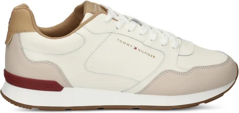 Tommy Hilfiger Leren sneakers met vlakken Wit