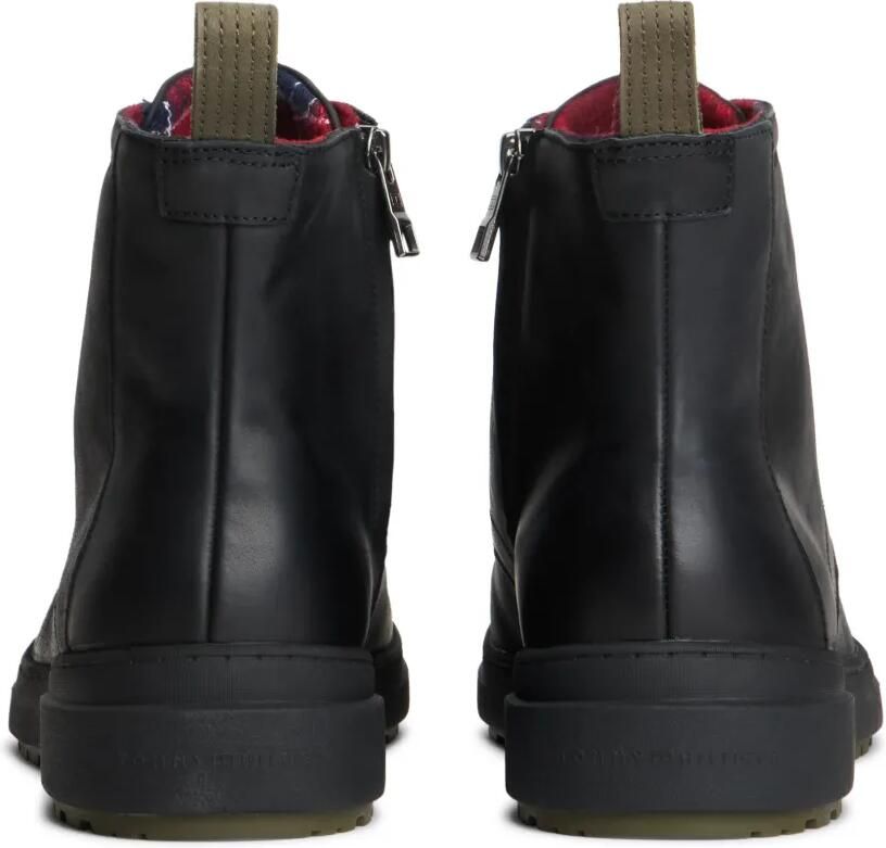 Tommy Hilfiger Leren veterlaarzen Zwart - Foto 2