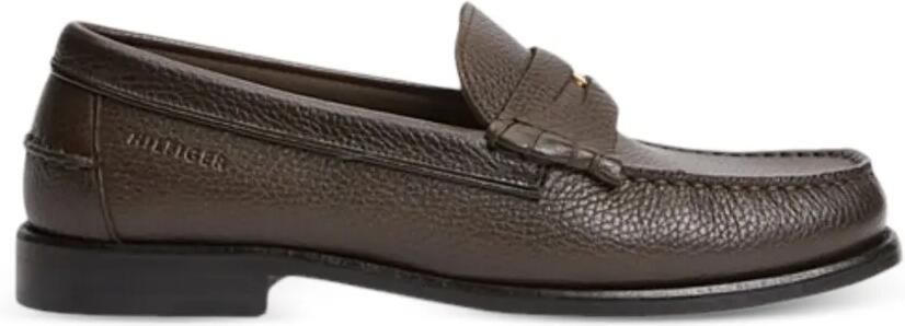 Tommy Hilfiger Loafers van bewerkt leer Bruin - Foto 3