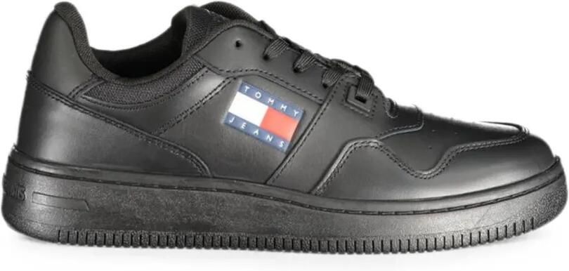 Tommy Hilfiger logo-patch sneakers Zwart