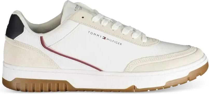 Tommy Hilfiger logo-print panelled sneakers Wit