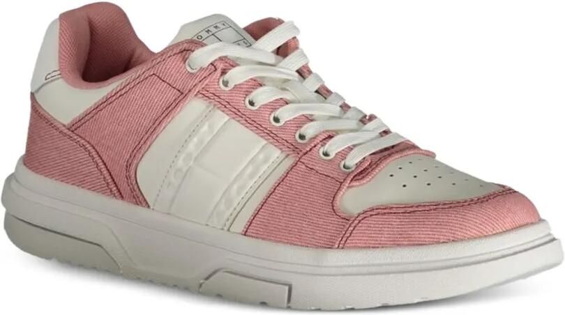 Tommy Hilfiger Low-top sneakers met ribfluwelen detail Roze - Foto 2