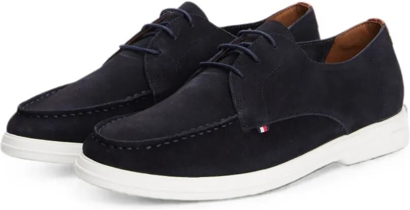 Tommy Hilfiger Moc Toe suède Derby veterschoenen Blauw - Foto 5