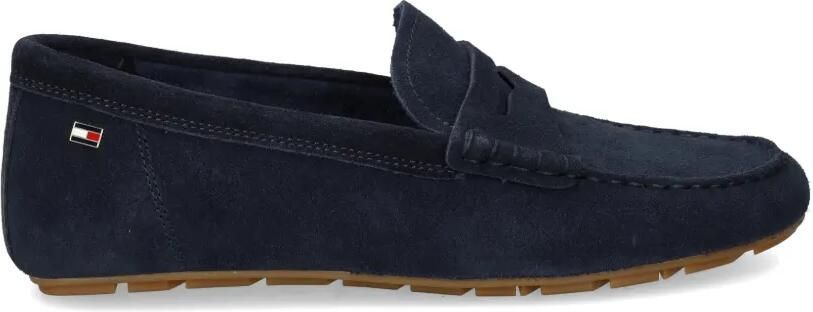 Tommy Hilfiger Penny suède leren loafers Blauw