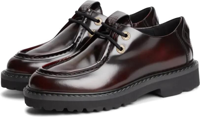 Tommy Hilfiger Gepolijste Derby schoenen met profielzool Bruin - Foto 2
